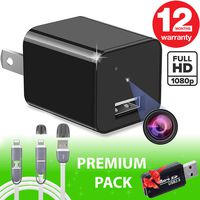 Spy Camera - Hidden Camera - Premium Pack - HD 1080P - Best Spy Charger - USB Hidden Camera - Hidden Spy Camera - Hidden Nanny Cam - Hidden Spy Cam - Hidden Cam - Full HD Surveillance Camera
