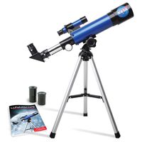 NASA Lunar Telescope for Kids - Capable of 90x Magnification, Includes Two Eyepieces, Tabletop Tripod, Finder Scope, and Full-Color Learning Guide, the Perfect STEM Gift for a Young Astronomer