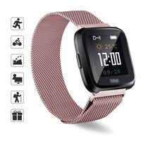 TOMALL Replacement Bands Compatible for Fitbit Versa/Versa 2,Stainless Steel Metal Wristband for Women Men