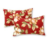 Greendale Home Fashions Rectangle Outdoor Accent Pillow (set of 2), Roma Floral