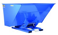 Vestil D-300-HD Heavy Duty Self-Dumping Hopper with Bumper Release, Steel, 6000 lb. Capacity, Overall L x W x H (in.) 68-5/8" x 81-3/4" x 51-13/16", Blue