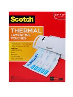 Scotch Thermal Laminating Pouches, 100-Pack, 8.9 x 11.4 inches, Letter Size Sheets (TP3854-100)