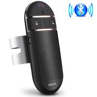 SOIAY Wireless Bluetooth Car Speakerphone Kit: Hands Free Voice Command, GPS Enabled, Supports 2 Phones, and Auto Power Off, Compatible with iPhone, Ipad, Samsung Galaxy