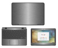 Decalrus - Protective Decal for Lenovo N23 Yoga ChromeBook (11.6" Screen) Laptop Titanium Texture Brushed Aluminum Skin Skins Decal wrap BAlenovoChrmbkN23_11Titanium