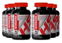 Red Wine resveratrol - RESVERATROL RED Wine Extract 1200 MG - Boost Endurance (6 Bottles)