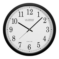 La Crosse Technology WT-3143A-INT 14-Inch Atomic Wall Clock, Black