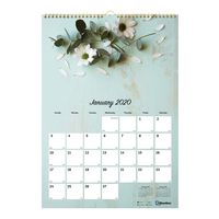 Blueline 2020 Monthly Colorful Wall Calendar, 12 x 17 inches, Romantic (C173122-20)