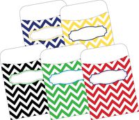 Barker Creek Chevron Nautical Multi Design Self-Adhesive Peel & Stick Labels (LL-1232)
