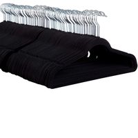 ZOBER Non-Slip Velvet Hangers - Suit Hangers (100 Pack) Ultra Thin Space Saving 360 Degree Swivel Hook Strong and Durable Clothes Hangers Hold Up-to 10 Lbs, for Coats, Jackets, Pants, Dress Clothes