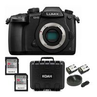 Panasonic GH5 Lumix 4K Mirrorless Camera w/Hard Case & 128GB SD Card Bundle