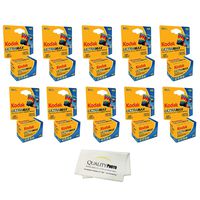 Kodak UltraMax 400 ISO, 36 Exp. 35mm Film (10 Pack) Bonus Quality Photo Microfiber Cloth...