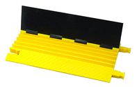 Checkers Industrial Safety Products BB5-125-D-B/Y Bumble Bee 5-Channel Cable Protector, Dog Bone Connector, Black with Yellow