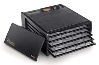 Excalibur 3526TB Electric Food Dehydrator with Temperature Settings and 26-hour Timer Automatic Shut Off for Faster and Efficient Drying Includes Guide to Dehydration Made in USA, 5-Tray, Black