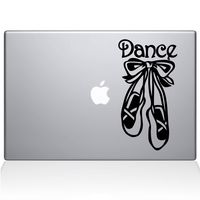 The Decal Guru Dance Ballet Shoes Decal Vinyl Sticker, 13" MacBook Pro (2015 & Older Models), Black (1415-MAC-13P-BLA)