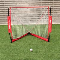 Goplus 4' x 4' Lacrosse Goal Net Foldable Portable Youth Lacrosse Goal for Backyard Shooting Outdoor Indoor Use with Carry Bag Set up and Take Down in Minutes
