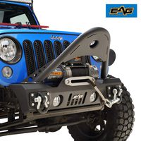 EAG Front Bumper Stinger with D-rings and Fog Lights Hole Fit for 07-18 Jeep Wrangler JK Offroad