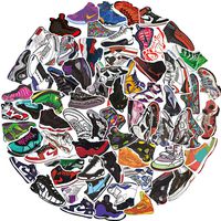 Basketball Shoes Stickers for Air Jordan,Fashion Brand Sneakers Stickers for Laptop Skateboard Motorcycle Guitar Snowboard Bicycle Computer Phone 100Pcs Pack
