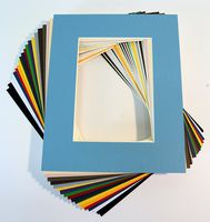 Pack of 25 MIXED COLORS 5x7 Picture Mats Matting with White Core Bevel Cut for 4x6 Pictures
