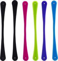 Uber, Assorted Colors, 6 Inch Ties, 6 Pack, Organize, Travel Accessories, Management, Flexible Silicone, Reusable, Use for Charging Cords, TV, Laptop Cables, 28417