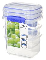  Sistema 1543 Klip It Collection Rectangle Food Storage Container, 13 Ounce (Set of 3)