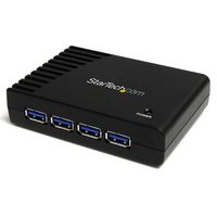StarTech.com 4-Port USB 3.0 SuperSpeed Hub with Power Adapter - Portable Multiport USB-A Dock IT Pro - USB Port Expansion Hub for PC/Mac (ST4300USB3)
