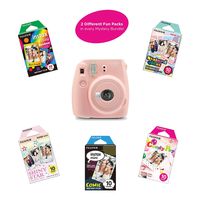 Fujifilm Instax Mini 9 Instant Camera | Includes 2 Rainbow Film Packs (20 Photo Sheets Total) | Auto Lens & Light Exposure Setting | (Rose Quartz) (Renewed)