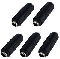 AAOTOKK 5.5mm x 2.1mm DC Power Adapter, DC Barrel Power 2.1mm X 5.5mm Female to Female Coupler Connector for CCTV Camera (5pack/Female)