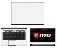 Decalrus - Protective Decal for MSI GS65 Stealth Thin 8RF (15.6" Screen) Laptop White Carbon Fiber Skin case Cover wrap CFmsiGS65stealthTHINWhite