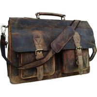 Christmas Sale Retro Top Grain Buffalo Hunter Leather Laptop Messenger Bag Office Briefcase Originals by Urban Hide