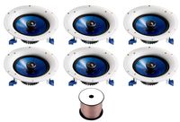 Yamaha High-Performance Easy-Io-Install Moisture Resistant 2-Way 140 watts Surround Sound in-ceiling Speaker System (Set Of 6)
