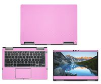 Decalrus - Protective Decal for Dell Inspiron 2-in-1 i7373 / 7373 (13.3" Screen) Laptop Pink Carbon Fiber Skin case Cover wrap CFinspironi7373Pink