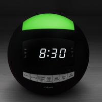 OnLyee AM FM Radio Digital Alarm Clock with Wireless Bluetooth, Dimmable LED Display, 7-Color Night Light, Dual USB Charging Port, Sleep Timer, Battery Backup for Bedroom, Kitchen, Office,Kids