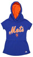 OuterStuff MLB Little Girls Toddler/Kids Celebrate Dress, New York Mets, Blue, 3T