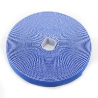 Saisn Reusable Fastening Tape Cable Ties 3/4 Inch Double Side Hook Roll (10 Yard, Blue)