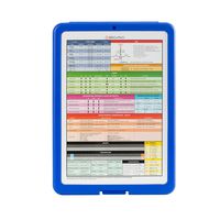 Blue Nurse Storage Clipboard with Cheatsheet: Foldable Nursing Clipboard with Quick Reference Guides