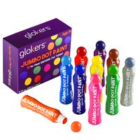 Glokers Jumbo Washable Dot Markers for Kids (10 Colors) | Washable, No Mess Preschool Daub Tubes - Children Easy-Grip Art Dobber Dabbers - Great for Bingo Stamps and Accessories