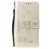 Lomogo Embossed Owl Huawei Honor 8X Case Leather Wallet Case with Kickstand Card Holder Shockproof Flip Case Cover for Huawei Honor 8X / Honor View 10 Lite - LOHHA100218 Gold
