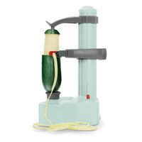 Dash DAP001AQ Rapid Electric Potato Peeler Tool + Fruit Skinner with BPA Free Plastic, Auto Shut Off Function, 2 Replacement Blades, Paring Utensil, Recipe Book, Aqua