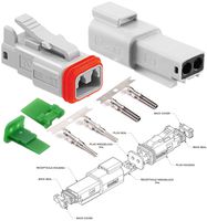 Molex Waterproof - 2 Pin Connector w/14-18 AWG - Sealed Connector, ML-XT
