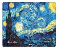 Meffort Inc Custom/Personalized Design Mouse Pad with Stitched Edges, Customized Your Name - 9.5 x 7.9 Inch, The Starring Night