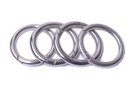 Bobeey 8pcs Spring O Ring,Round Carabiner Snap Clip Trigger Spring Keyring Buckle,O ring for bags,purses BBC3 (0.75''(1.9cm), Silver)