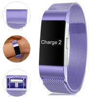 Find-MyWay Compatible with Fitbit Charge 2 Band,Charge 2 Accessories Stainless Steel Bracelet Women Men Wristbands Strap Rose Gold Silver Compatible for Charge 2 Fitness Tracker