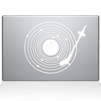 The Decal Guru 2065-MAC-12M-W Record Universe Decal Vinyl Sticker, 12" MacBook, White