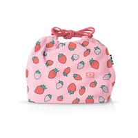 monbento - MB Pochette graphic Strawberry Bento lunch bag - Polyester lunch tote - Suitable for MB Original MB Square & MB Tresor Bento boxes