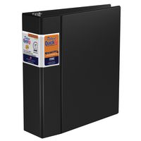 QuickFit Heavy Duty Commercial Binder, 3 Inch, D Ring, Black (29051)