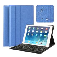 Bluetooth Keyboard Case for New iPad 9.7 2018/2017/iPad Pro 9.7/iPad Air 1 2, Auto Sleep/Wake Smart Shell Adjustable View Angle Cover + Detachable Wireless Keyboard (Dark Blue Cover + Keyboard)