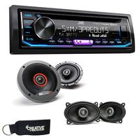 JVC KD-R895BTS Bluetooth Cd Receiver with A Pair Mb Quart Formula Series FKB116 6.5" and A Pair FKB146 4x6 Speakers