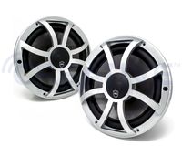 Wet Sounds REVO 10CX XS-S Silver XS Grill 10 Inch Marine High Performance LED Speakers (Pair) (Certified Refurbished)