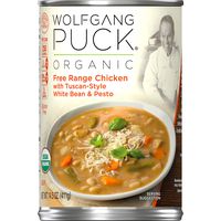 Wolfgang Puck Organic Free Range Chicken with Tuscan-Style White Bean & Pesto Soup, 14.5 oz. Can