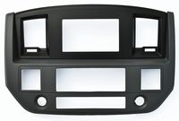 SLATE GREY Black and Silver Aftermarket Stereo Radio Double Din Dash Install Kit Compatible with Dodge Ram 2006 2007 2008 2009 (Standard, Black)